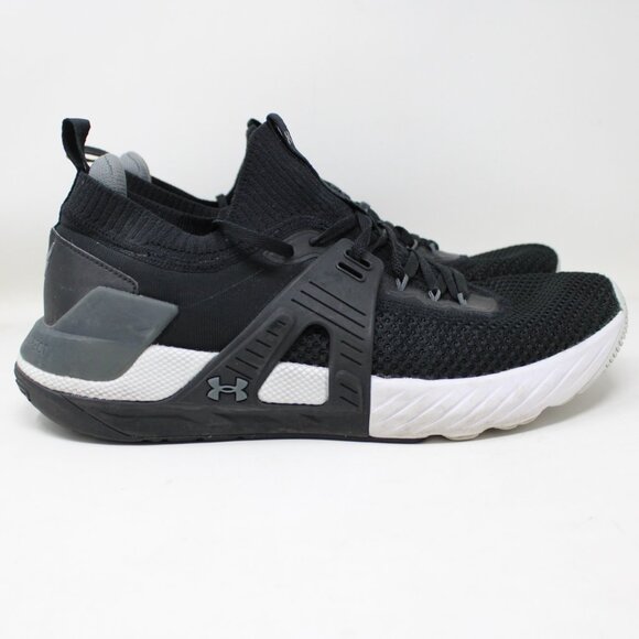 Under Armour Project Rock 4 Shoes Mens 12.5 Black UA Training Workout Sneakers - Picture 1 of 14